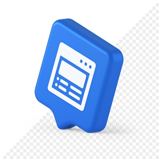 Documento Internet modulo fiscale account bancario pagina web pulsante interfaccia di navigazione virtuale icona a fumetto 3D