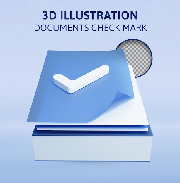 PSD documents coche rendu 3d illustration