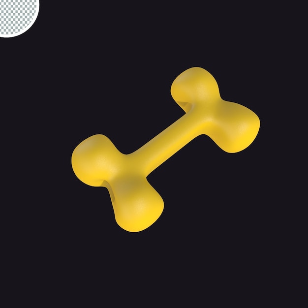 dog chew bone 3d rendering isolated icon