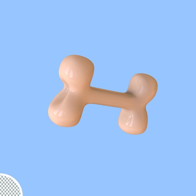 dog chew bone 3d rendering isolated icon