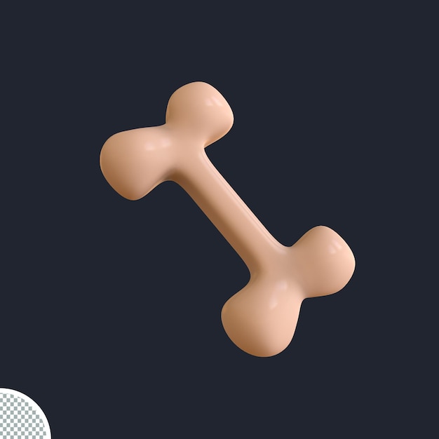 dog chew bone 3d rendering isolated icon