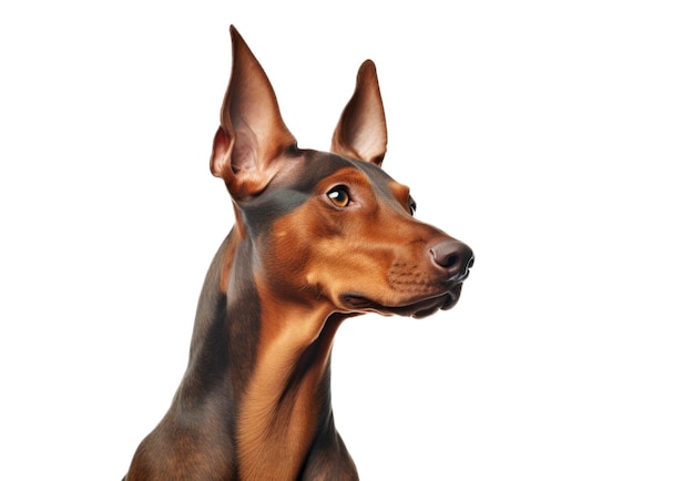 Dog doberman isolado.