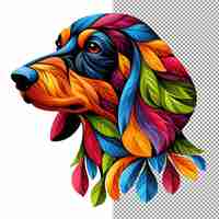 PSD doggy doodles expressão canina artística em png