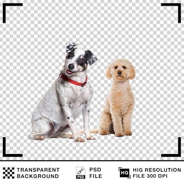 Dois cães adoráveis posando para uma foto