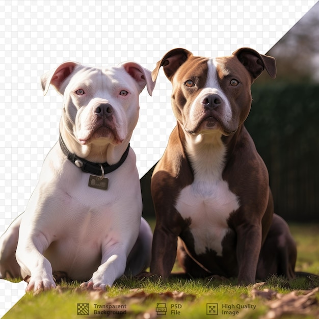 PSD dois cães americanos da raça staffordshire terrier