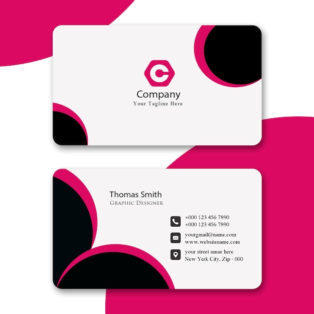 dois cartões de visita com o logotipo da empresa