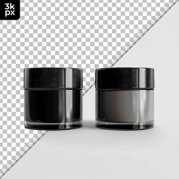 PSD dois recipientes pretos com um fundo branco que diz kx e xg