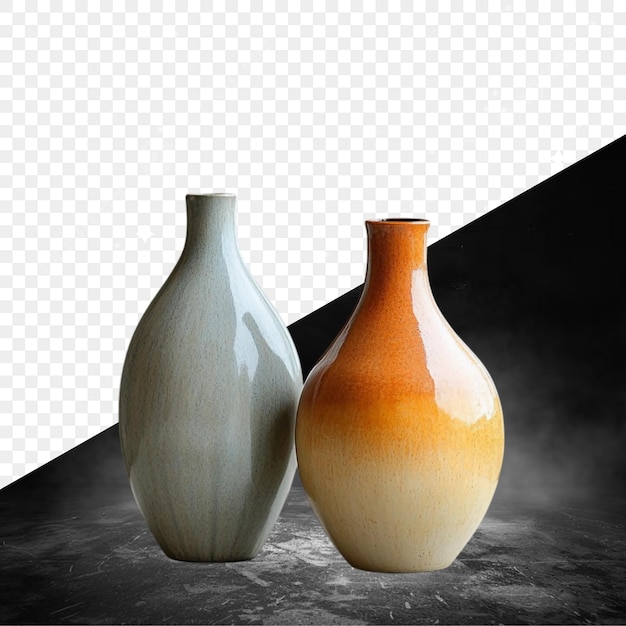 dois vasos um com o outro na parte de baixo