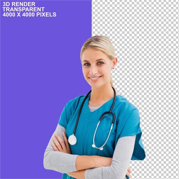 Doktorin, Doktorin, Krankenschwester, Doktorin mit Klemmbrett, klappbare Arme, Doktor, Illustration, Robotik.