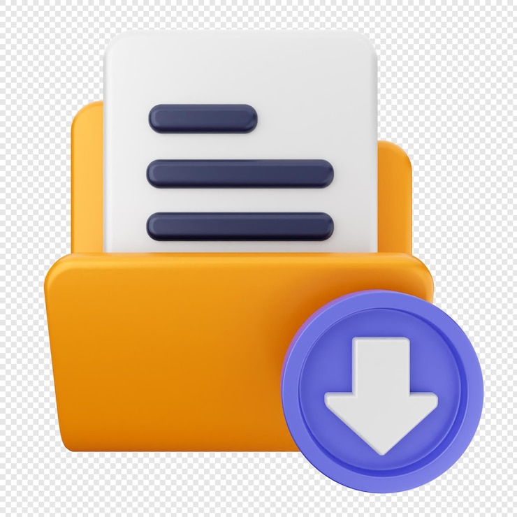 PSD dokumen file folder 3d