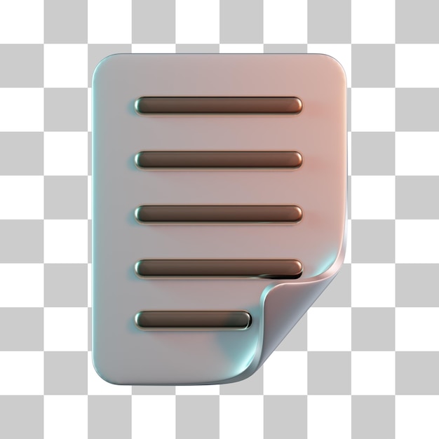 Dokumentblatt-3D-Symbol
