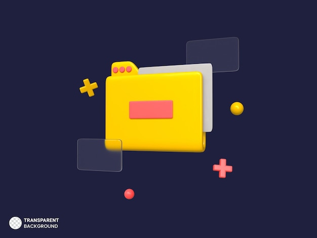 Dokumentordnersymbol isolierte 3D-Darstellung
