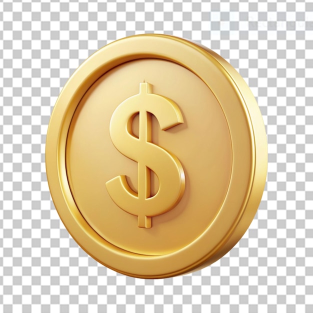 Dólar de 3 centavos sobre un fondo transparente