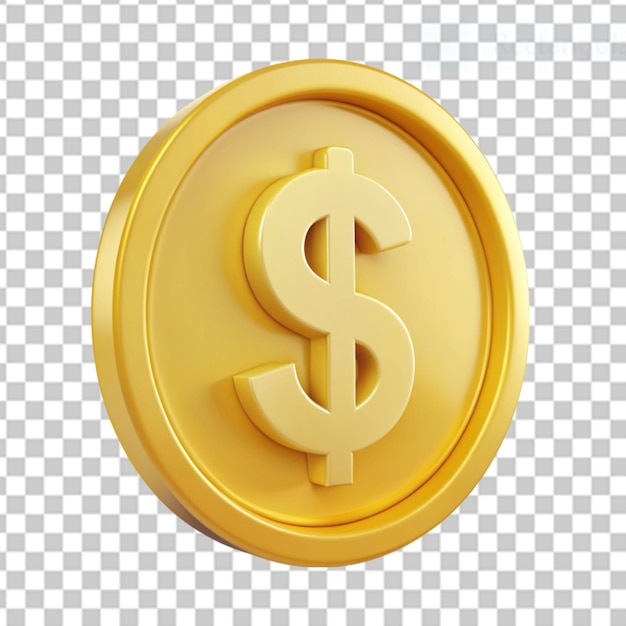 Dólar de 3 centavos sobre fundo transparente