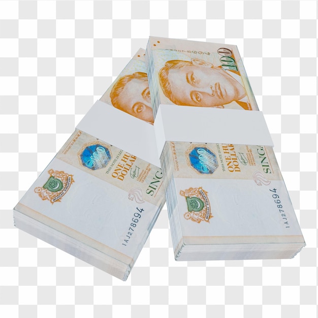 Dólar de cingapura 100: pilha de notas sgd de dólar de cingapura