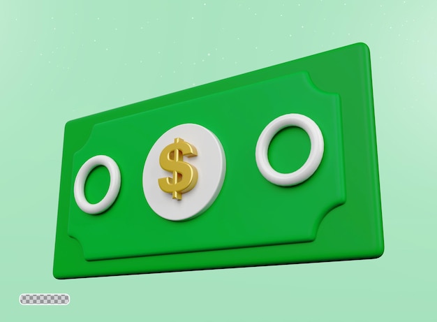 dólar, dinero, 3d, ilustraciones, render