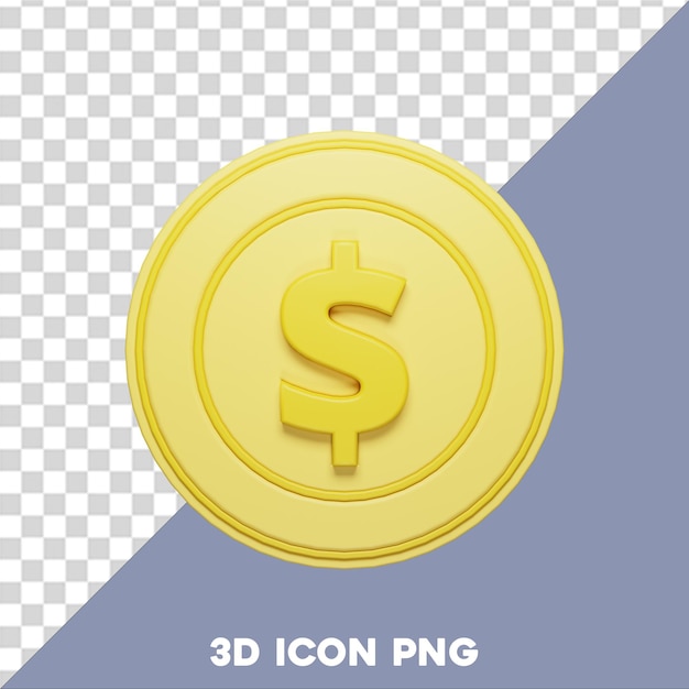 Dólar ícone 3D PNG