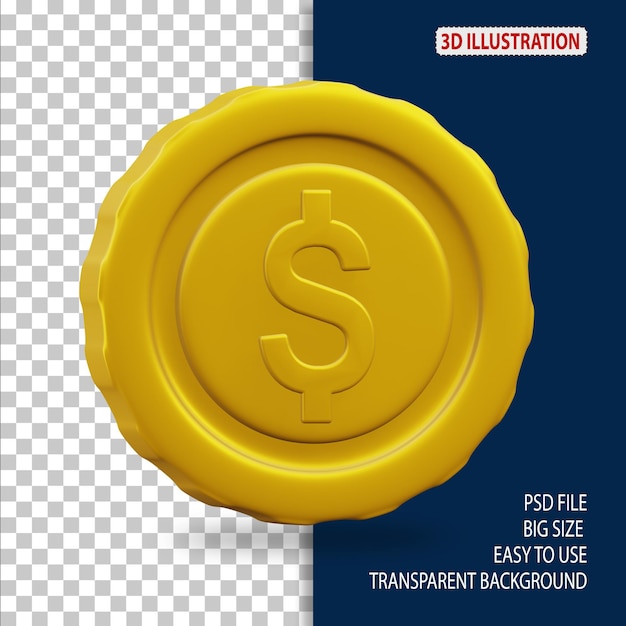 Dólar, moneda, dinero, moneda, icono, ilustración