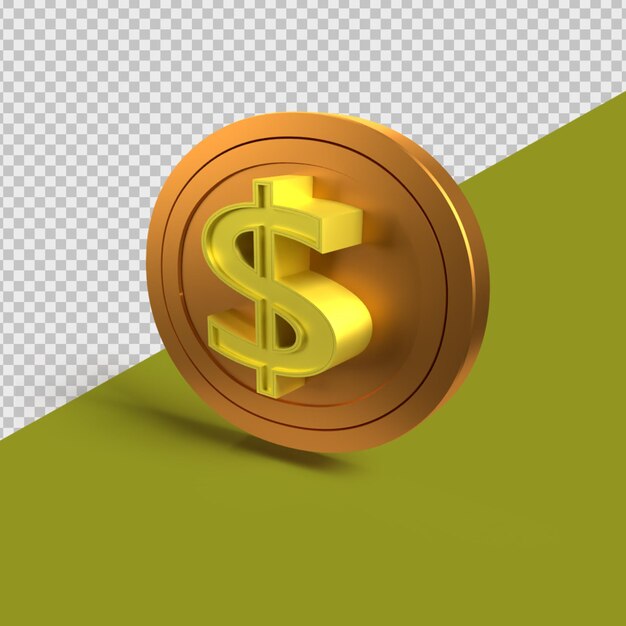 DÓLAR DE MONEDA DE RENDIMIENTO 3D