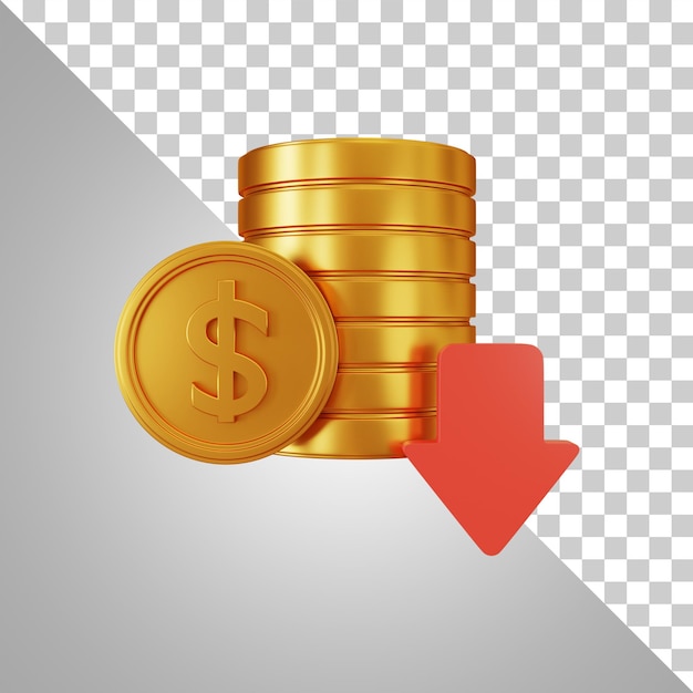 dólar, precio, 3d, interpretación