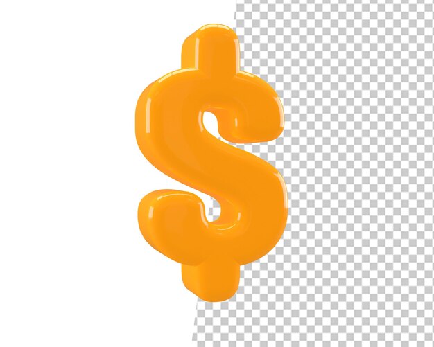 dólar símbolo de moeda ouro 3d