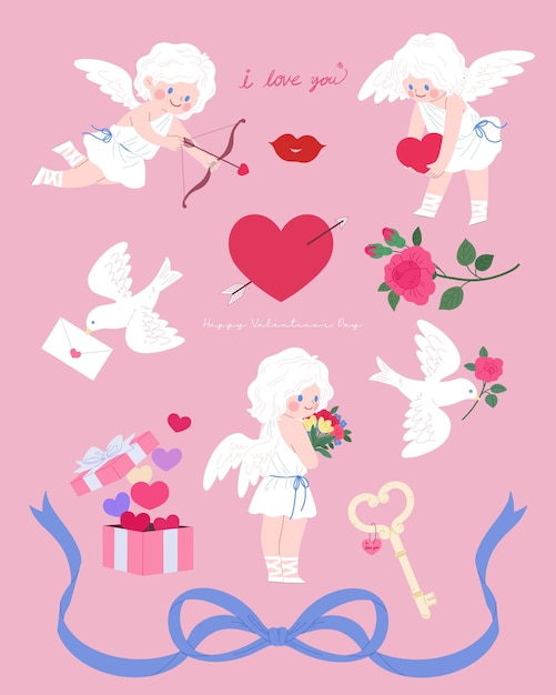 Dolce giorno di San Valentino di Cupido