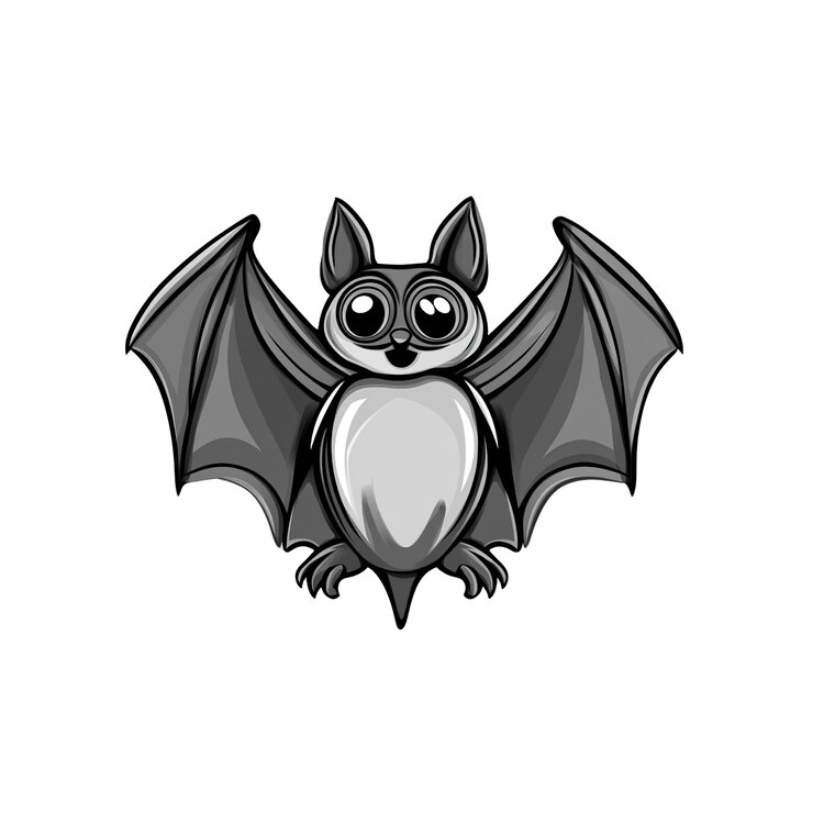 PSD dolce pipistrello dei cartoni animati con gli occhi grandi