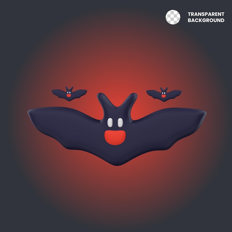 PSD dolci pipistrelli in 3d per halloween