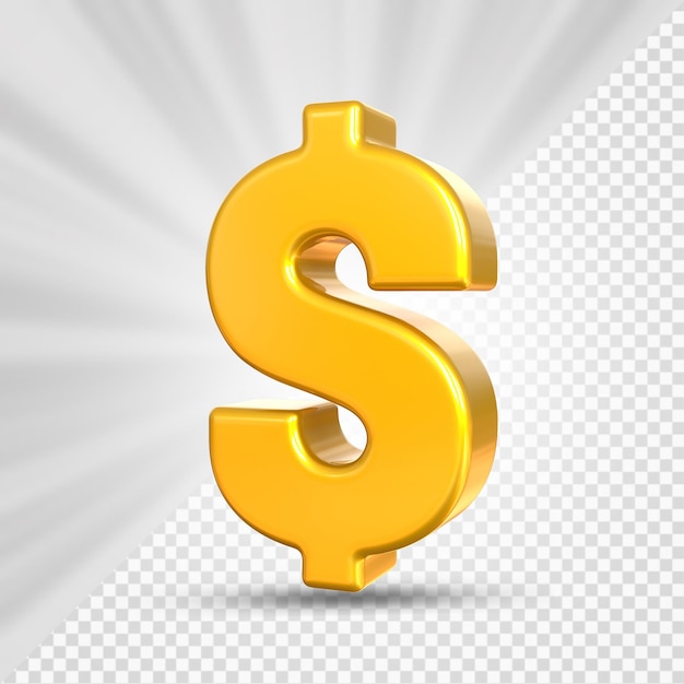 Dollar Golden 3D Render