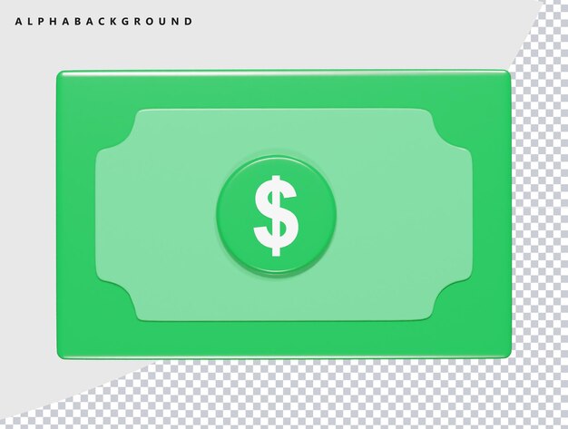Dollar-Symbol 3D-Render-Illustration