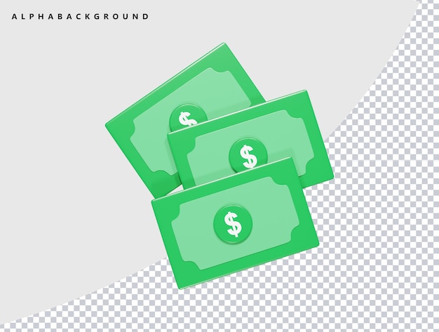 Dollar-Symbol 3D-Render-Illustration