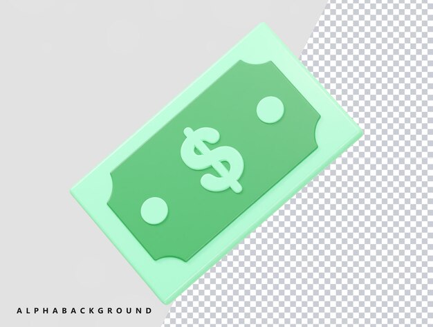 Dollar-symbol 3d-rendering durchsichtiges psd-element