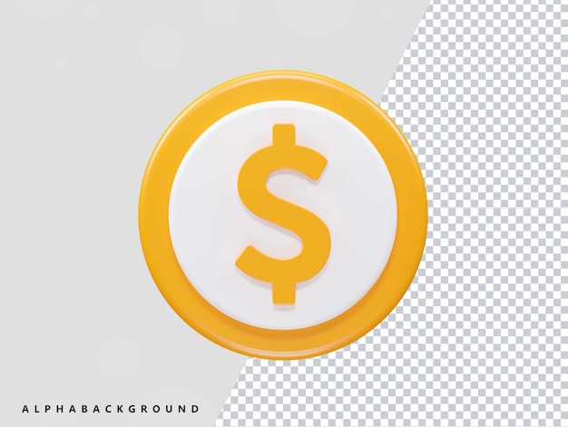 Dollar-symbol 3d rendern
