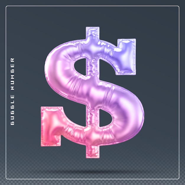 PSD dollar-symbol-bubble-gradient 3d-rendering