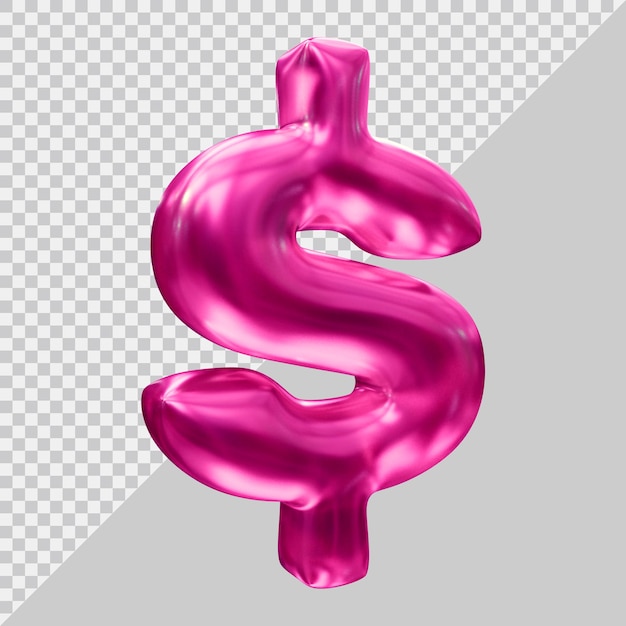 Dollarsymbol in 3D-Rendering