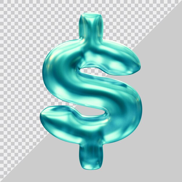 Dollarsymbol in 3d-rendering