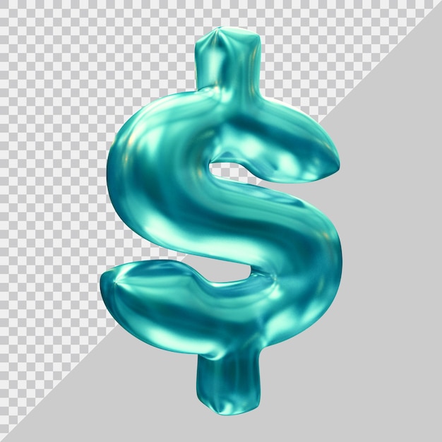 Dollarsymbol in 3d-rendering