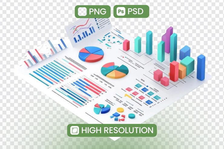 PSD dominar gráficos y diagramas de visualización de datos para una comunicación efectiva y descargas de png y psd de alta resolución desbloqueando información comercial a través del análisis de datos visuales