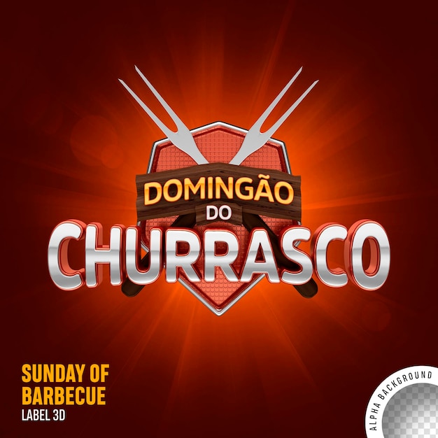 El domingo de la barbacoa del sello 3D