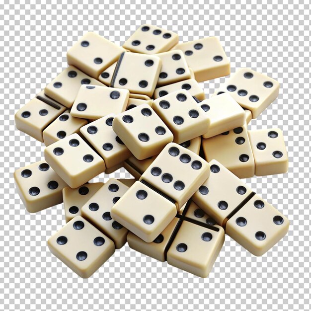 domino blocks on transparent background
