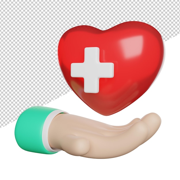 Don Charity Care Un cœur avec un signe plus dessus