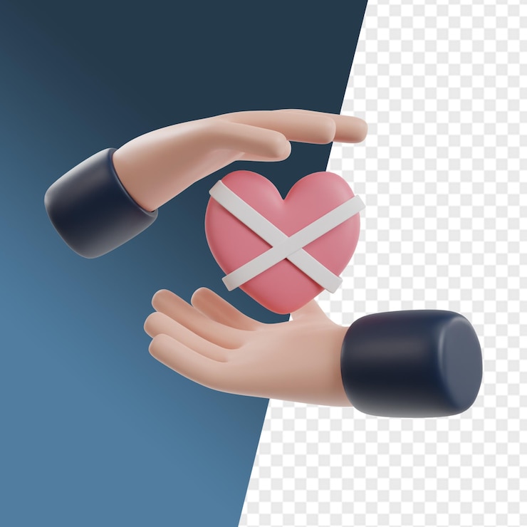 PSD donación detallada del icono 3d que muestra el clip