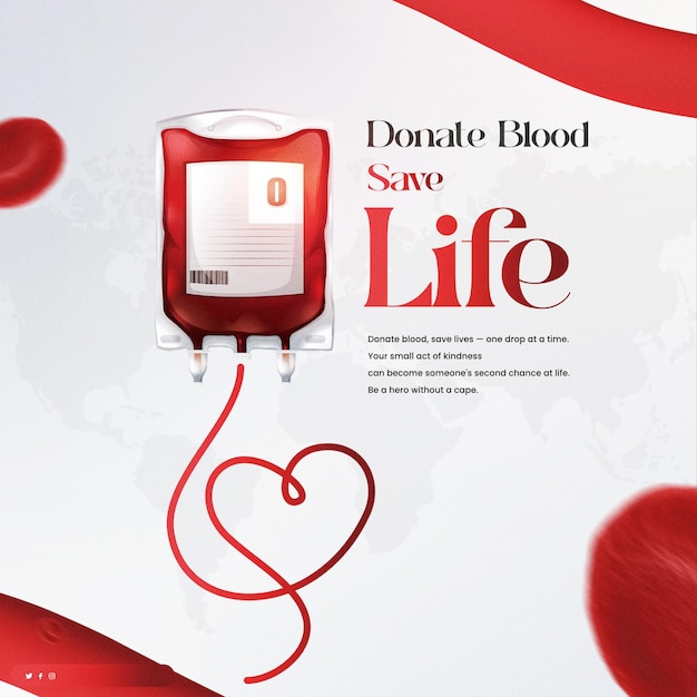 Donate il sangue Salvate una vita Il vostro piccolo atto di gentilezza