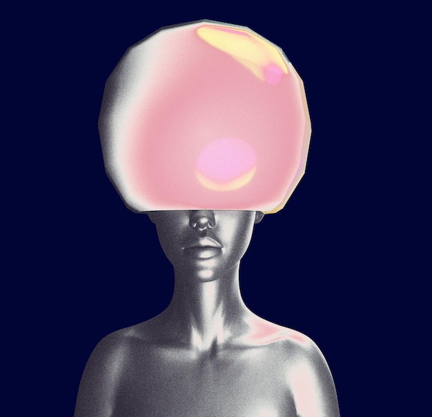 donna afro Rendering 3d africano