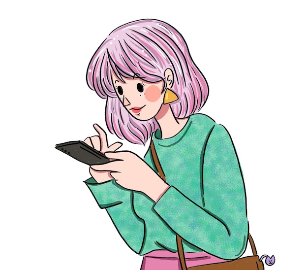 Donna con il telefono.