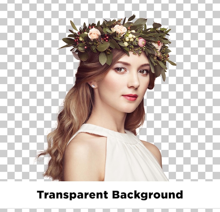 PSD donna con la corona di fiori