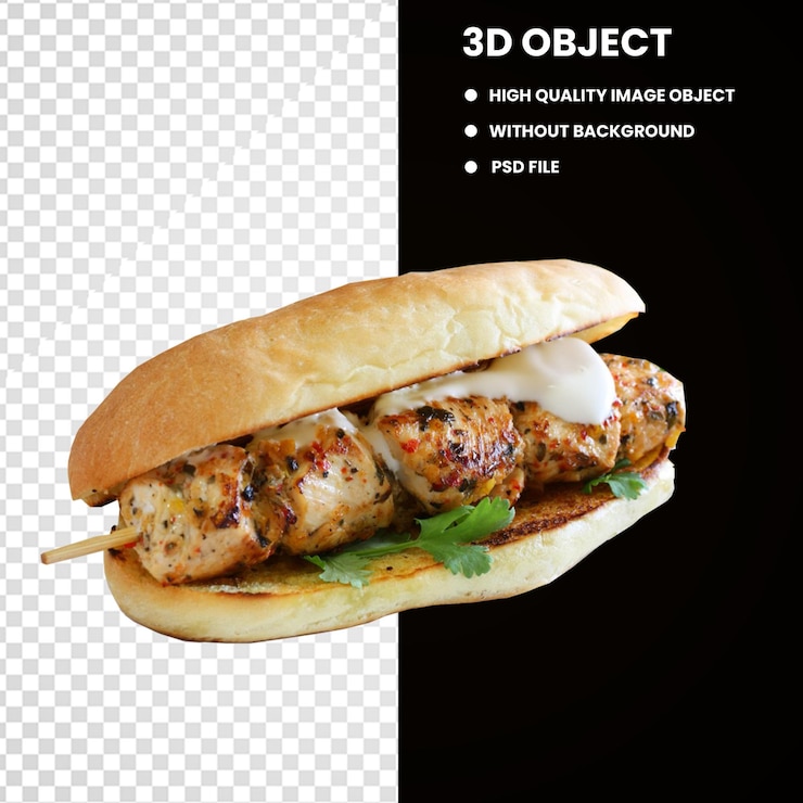 PSD donneuse de sandwichs au poulet