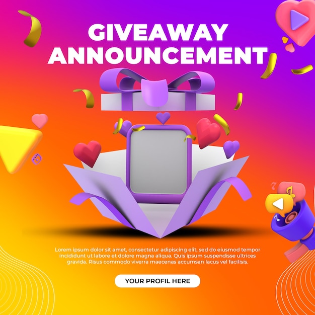 donnez un concours sur les réseaux sociaux