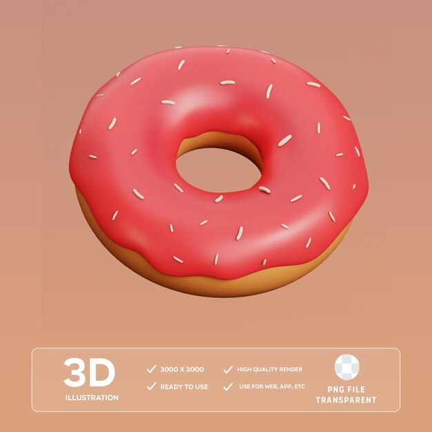 donut 3d ilustración