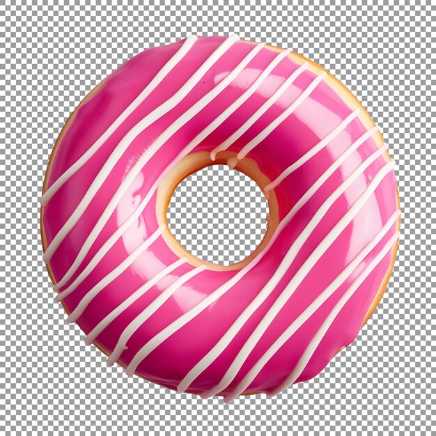 Donut de colores en un fondo transparente PSD